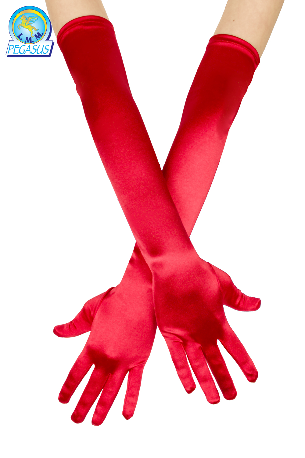 GUANTI LUNGHI IN LYCRA ROSSO